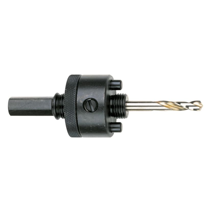 Milwaukee 49-56-7055 Large Thread Quick-Change Universal Hole Saw Arbor, 1-1/4 in and Larger Arbor, 7/16 in, Alloy Steel/Hardened Carbon Steel